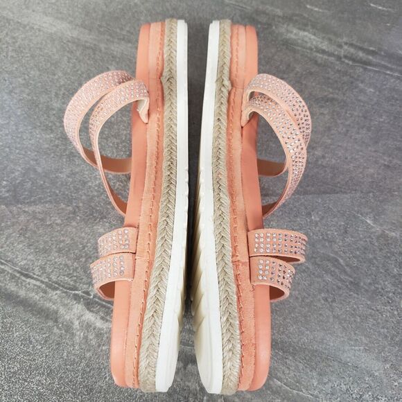 Vince Camuto Shoes Womens 8.5 M Pink Rhinestones Strappy Slide Sandals Rallsan - Picture 4 of 13